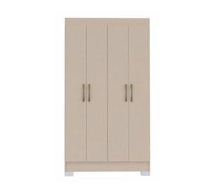 Clóset 4 puertas 1 cajón Roma crema 182x98.4x47 cm