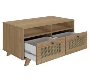 Mesa de centro rectangular Trama café