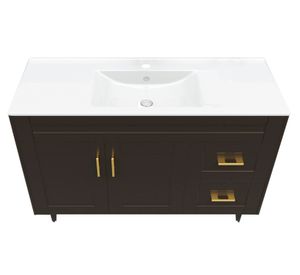 Mueble vanitorio Delux 80x120x47 cm café