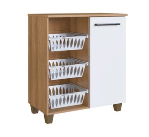 Mueble auxiliar frutero 1 puerta miel/blanco