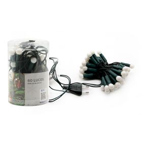 60 Luces de navidad perlas blanco