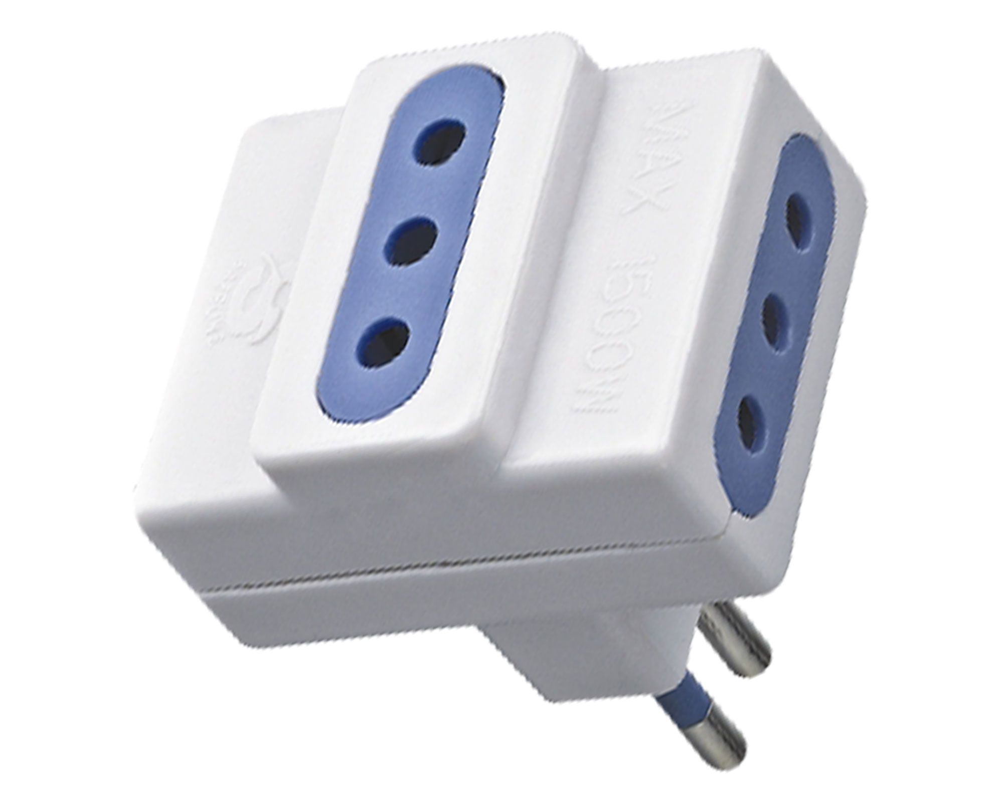 Adaptador triple 10A 2P+T blanco McCarthy.