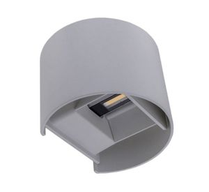 Aplique LED decorativo pared 6W 1 L luz cálida gris