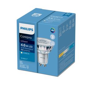 Ampolleta 4.6W GU10 luz cálida Led CorePro