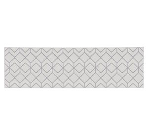 Alfombra 66x430 cm Kashan King Geo blanco