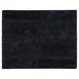 Alfombra shaggy 50x100 cm Lisa negro Idetex.