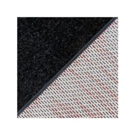 Alfombra shaggy 50x100 cm Lisa negro Idetex.