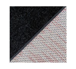 Alfombra shaggy 50x100 cm Lisa negro Idetex.
