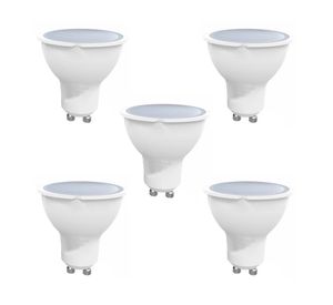Ampolleta LED 6W GU10 luz cálida 5 unidades