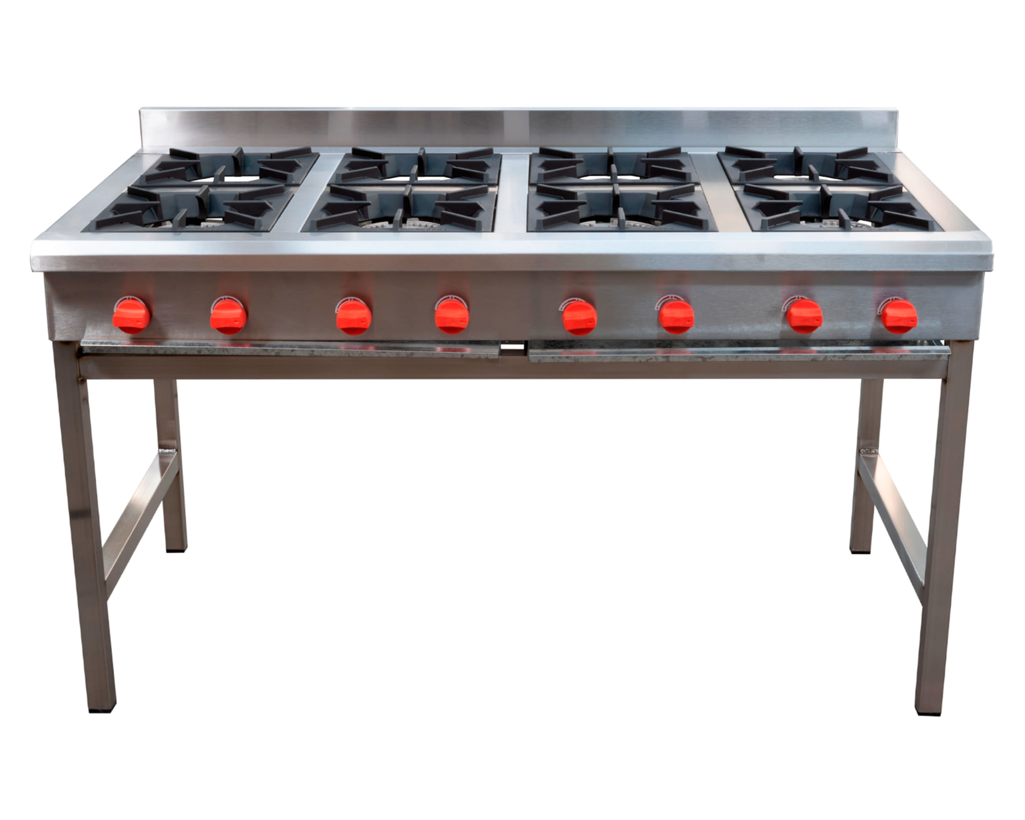 Ventus Anafe 8 quemadores gas licuado gris