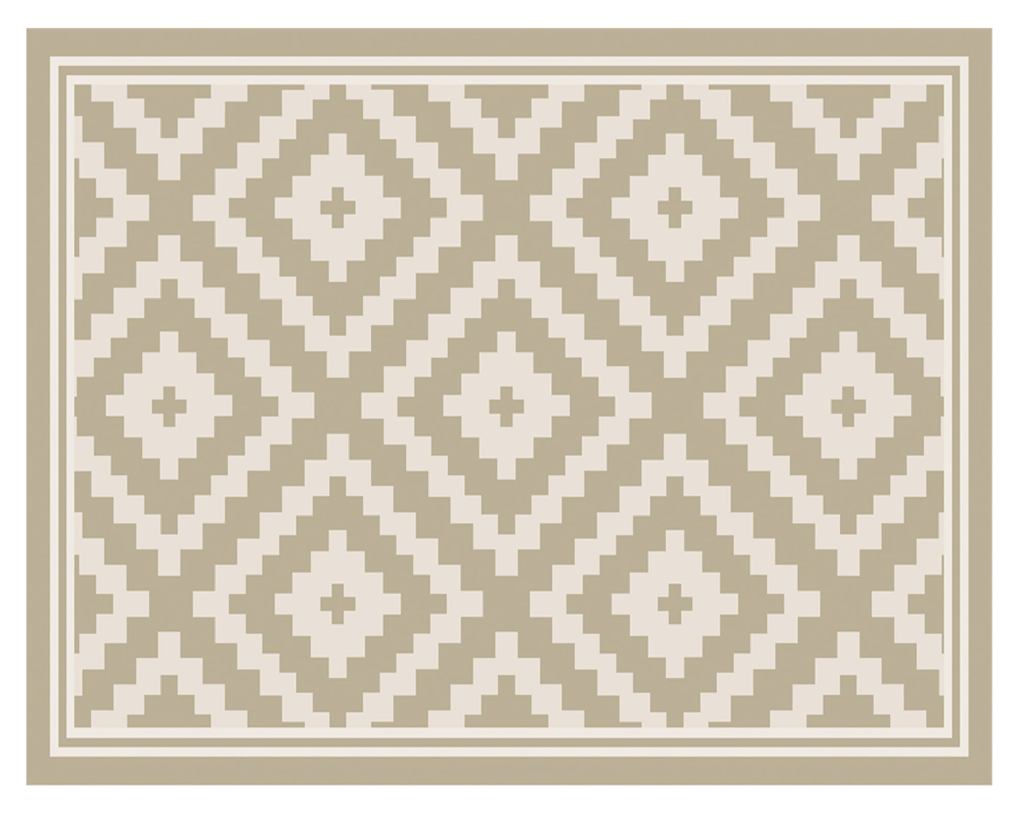 Alfombra de cocina 40x60 cm Rombos arena