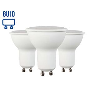 Ampolleta led 7W GU10 luz cálida 38º 3000k 3 un
