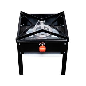 Anafe bajo 1 quemador gas licuado negro acero