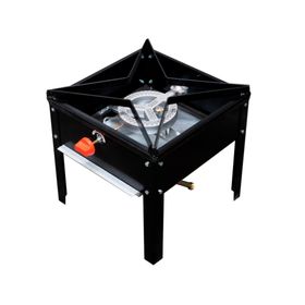 Anafe bajo 1 quemador gas licuado negro acero