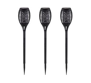 Antorcha LED 1W 1L luz cálida efecto Llama negro 3 unidades