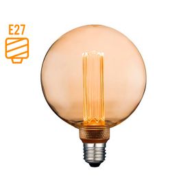 Ampolleta LED 4W E27 luz cálida G125 tallado Elfa