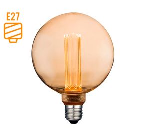 Ampolleta LED 4W E27 luz cálida G125 tallado Elfa