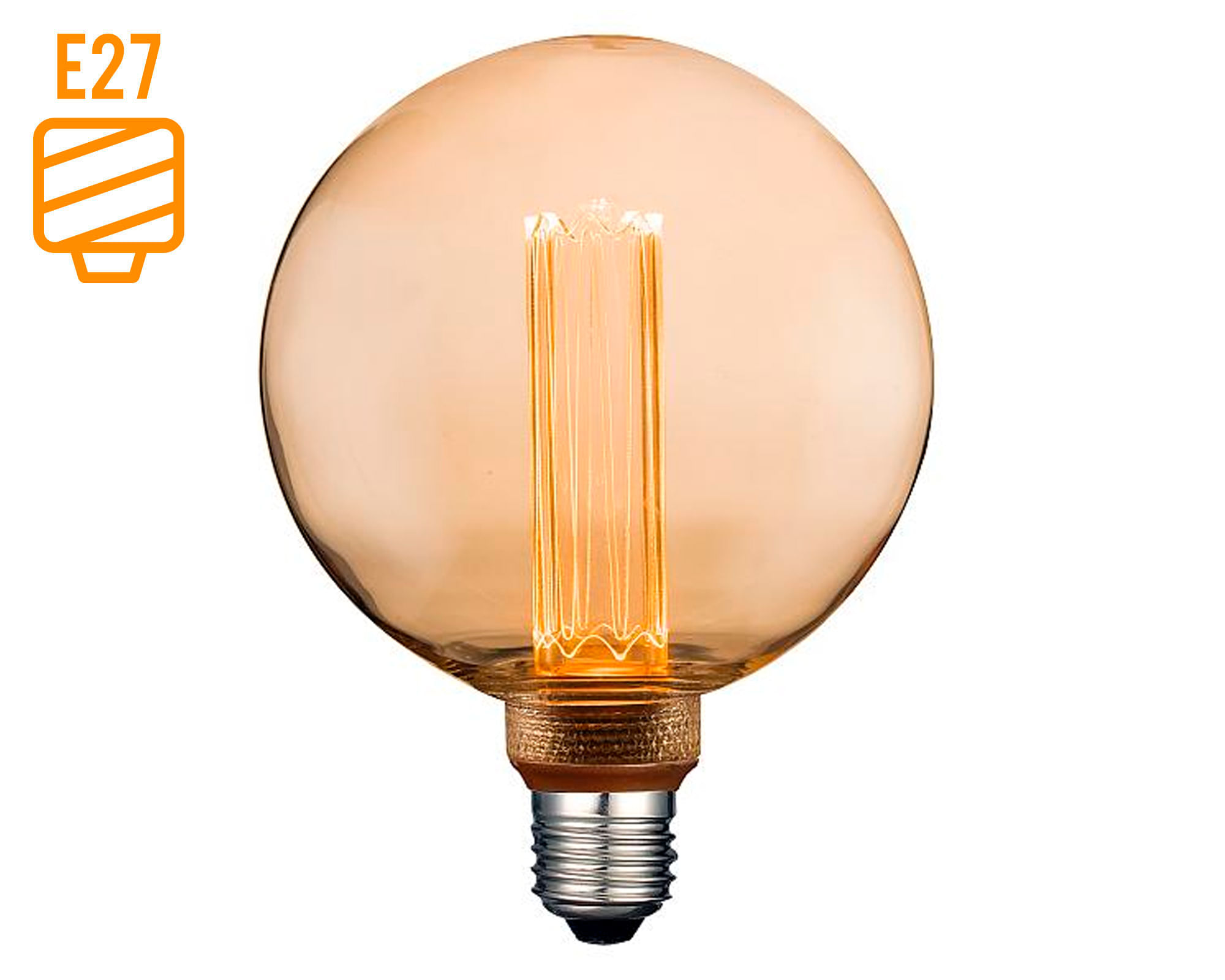 Ampolleta LED 4W E27 luz cálida G125 tallado Elfa