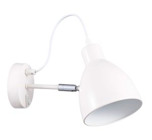 Aplique blanco con On/Off E14 1L