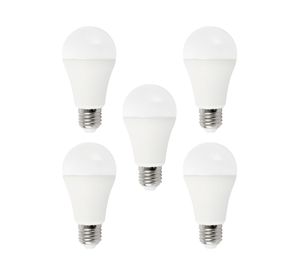 Ampolleta LED 12W E27 luz fría 5 unidades