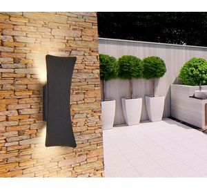 Aplique LED 5W 2L luz cálida negro