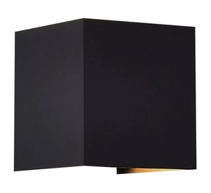 Aplique LED 6W luz cálida Cuadrado negro