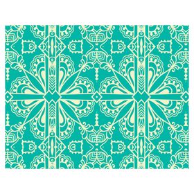 Alfombra de cocina 40x60 cm Mandala tradicional verde esmeralda