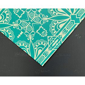 Alfombra de cocina 40x60 cm Mandala tradicional verde esmeralda