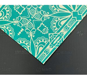 Alfombra de cocina 40x60 cm Mandala tradicional verde esmeralda