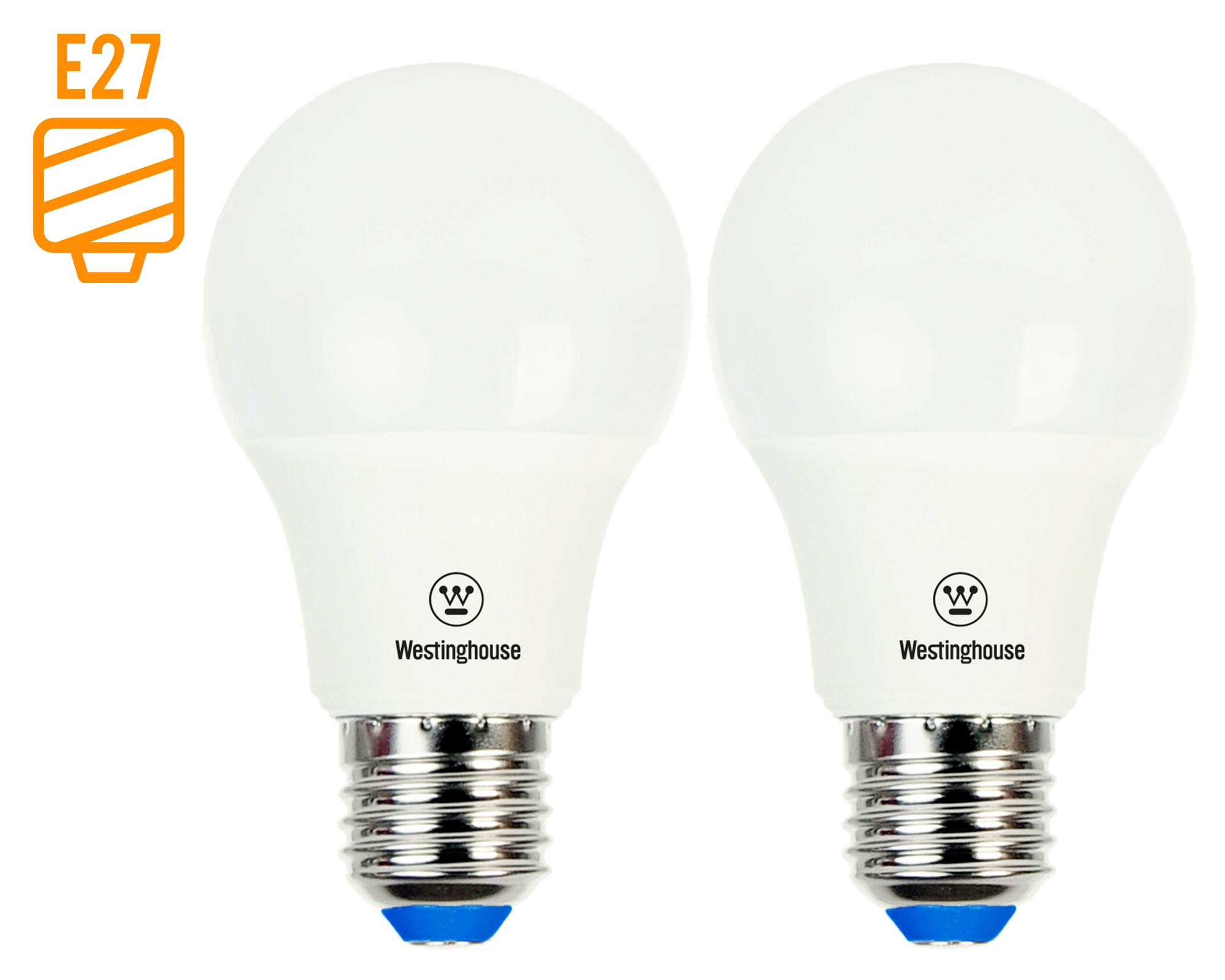 Ampolleta LED 11W E27 luz día Bola 2 unidades