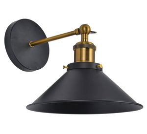 Aplique LED 1L estilo lámpara industrial negro