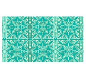 Alfombra de cocina 50x90 cm Mandala tradicional verde esmeralda