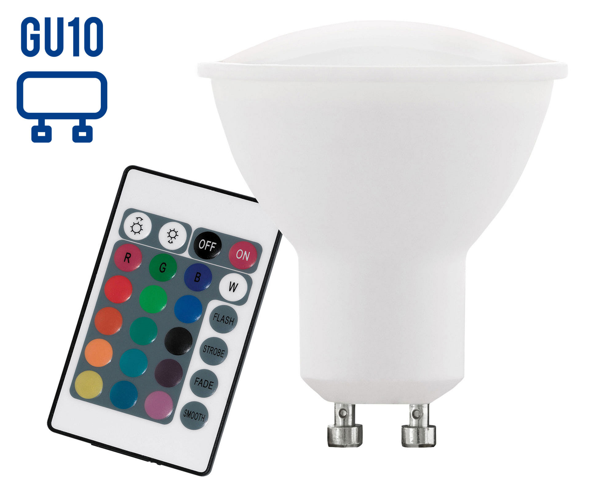Ampolleta LED 4W GU10 1L RGB+WW Smart