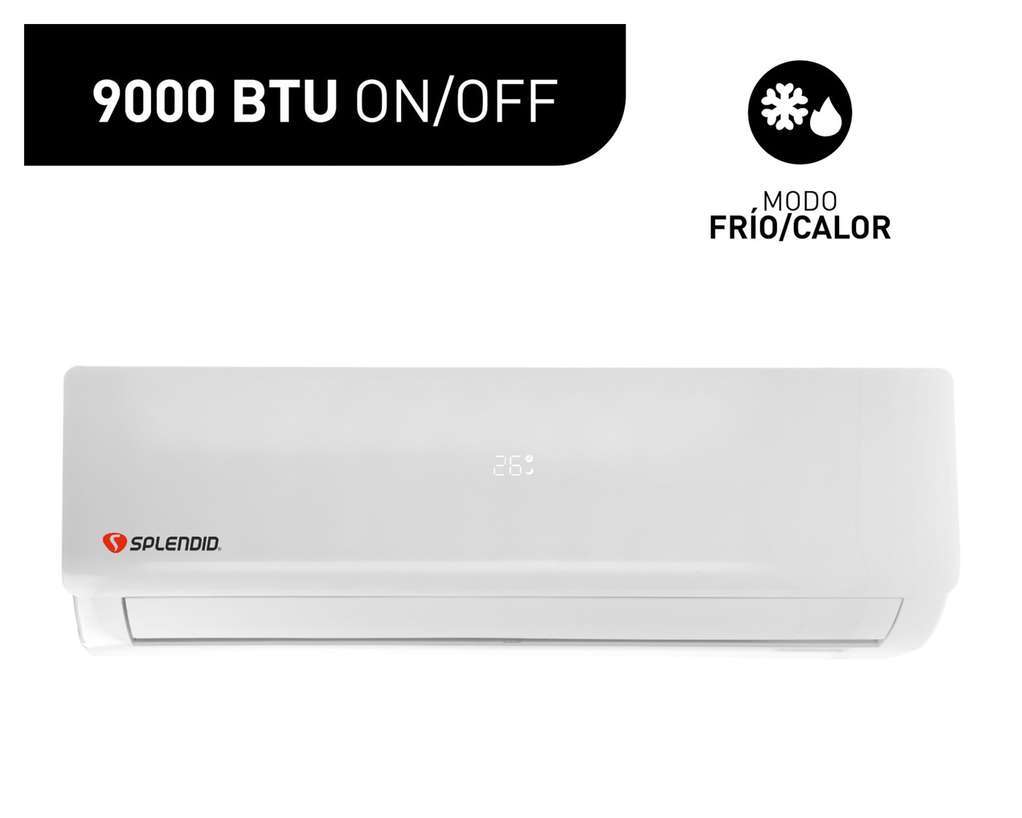 Aire Acondicionado Split 9000 BTU ON/OFF Splendid