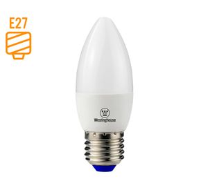Ampolleta vela LED 5W E27 luz cálida Vela