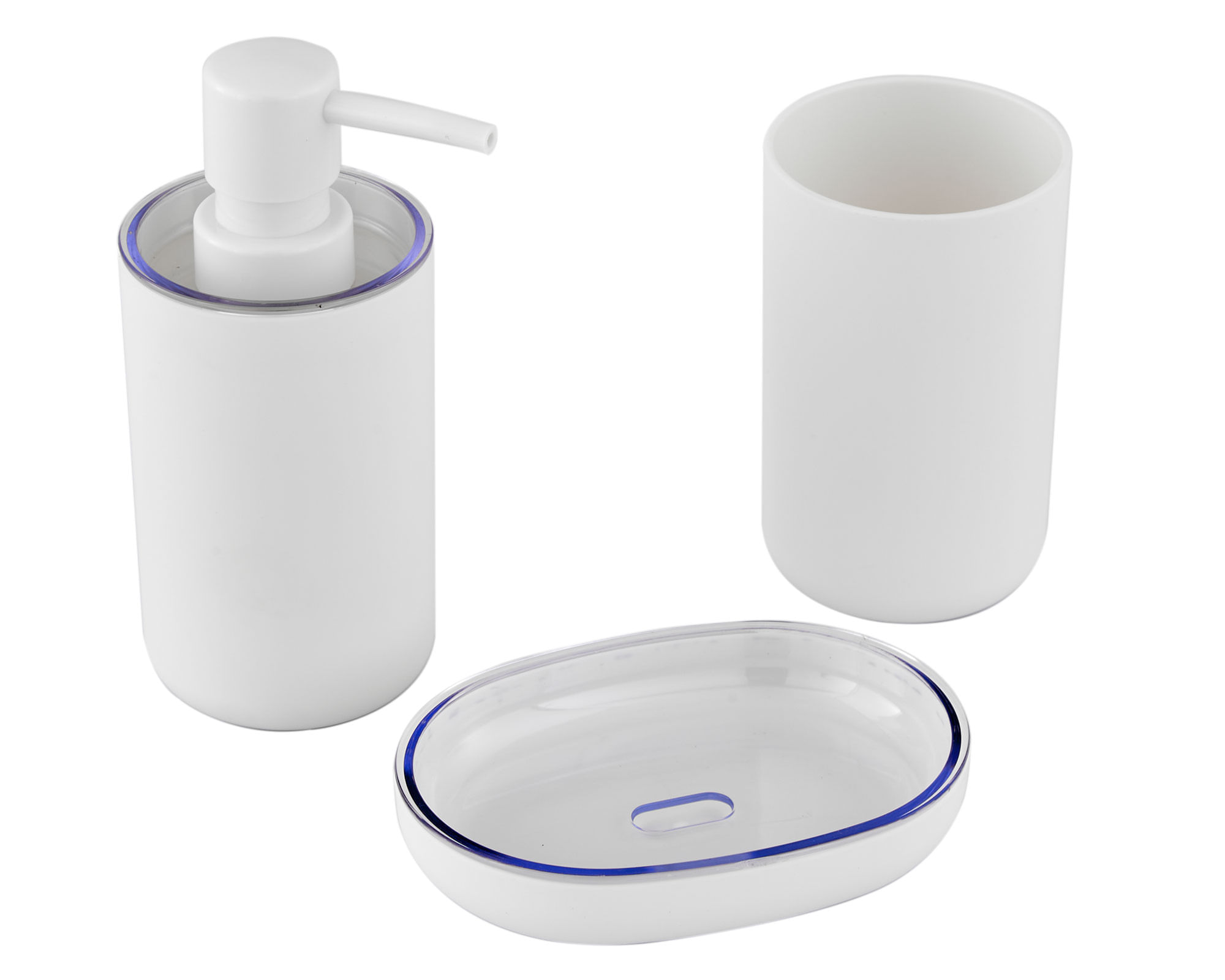 Accesorios baño blanco 3 piezas