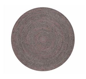 Alfombra yute 120x120 cm Gobi gris oscuro