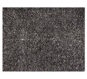 Alfombra 200x300 cm Flokati negro/blanco Dib