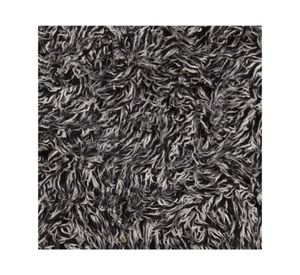 Alfombra 200x300 cm Flokati negro/blanco Dib