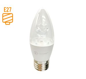 Ampolleta LED 4W E27 luz cálida vela Ledzone