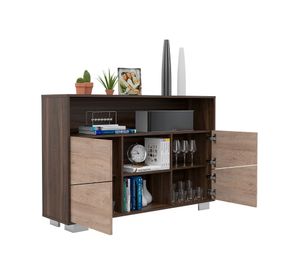 Arrimo + mesa de centro Fraktal habano/miel TuHome