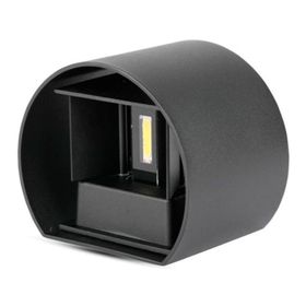 Aplique LED 6W luz cálida negro