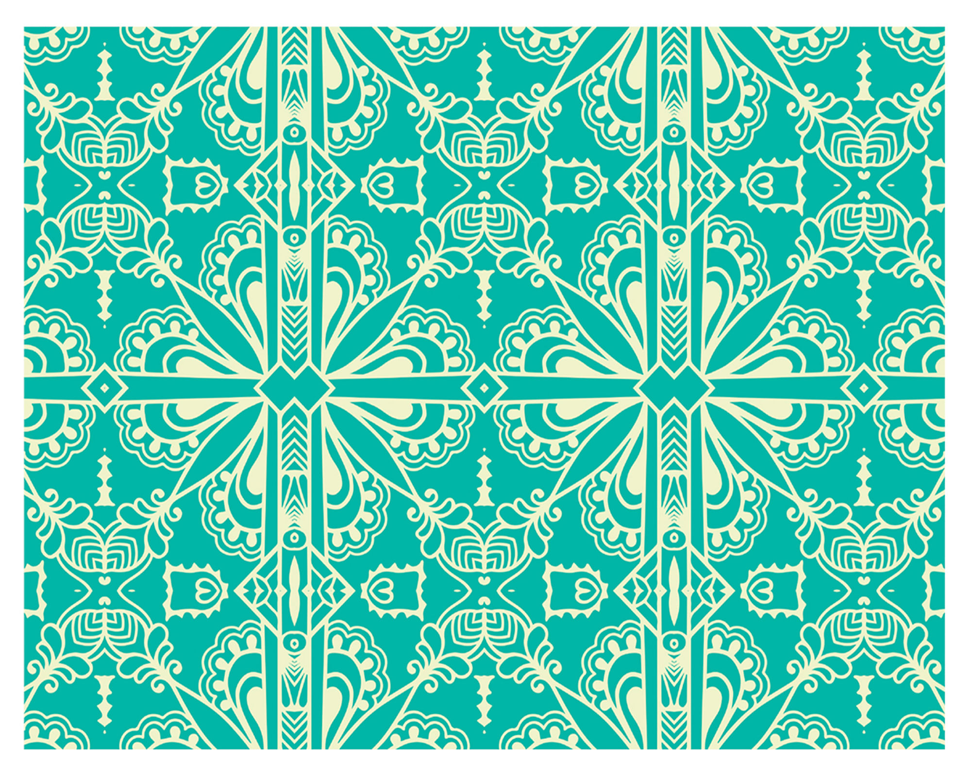 Alfombra de cocina 50x70 cm Mandala tradicional verde esmeralda a $7.990