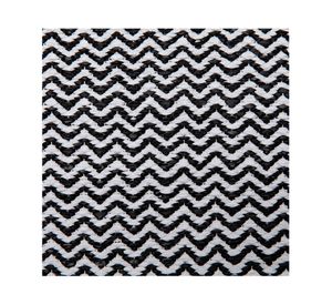 Alfombra Myrtos PVC blanco/negro 170x240 cm