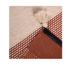 Alfombra 160x230 cm Handwoven Wool Style café Dib