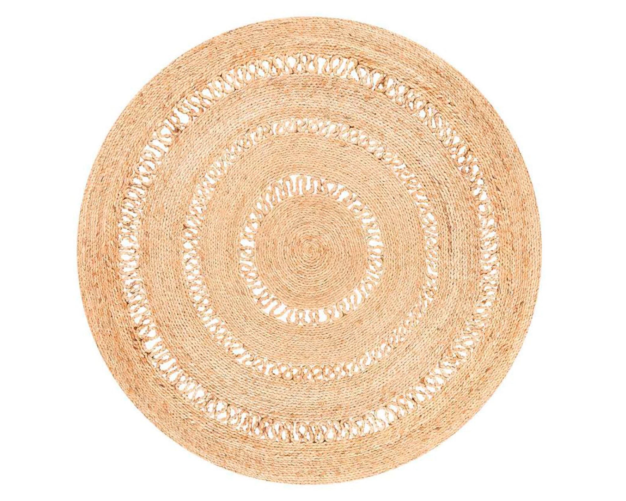 Form Design Alfombra redonda Oasis yute crudo 120x120 cm