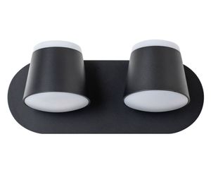 Aplique elegante 10W 2L cálida negro