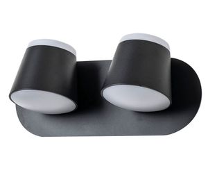 Aplique elegante 10W 2L cálida negro