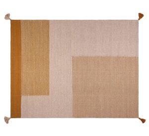 Alfombra 190x290 cm Handwoven Wool Style amarillo Dib