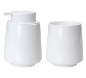 Accesorios baño blanco 2 piezas